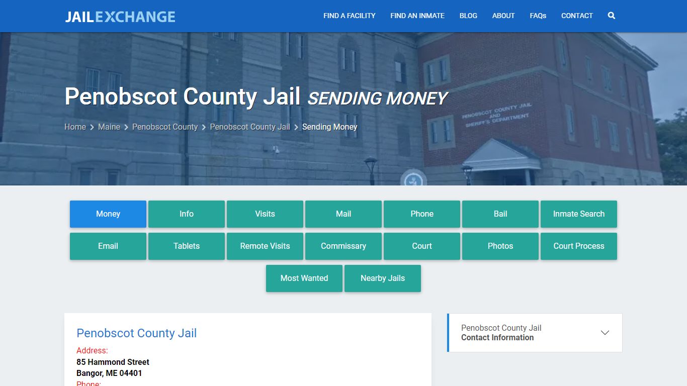 Send Money to Inmate - Penobscot County Jail, ME - Jail Exchange